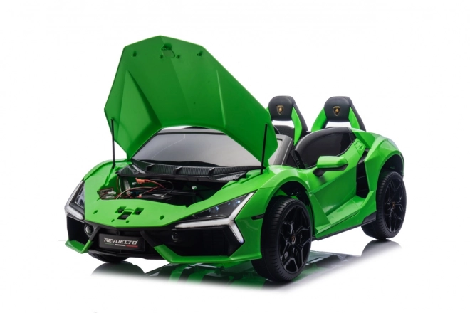 Elektrické auto lamborghini revuelto zelené