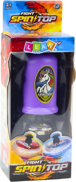 Purple Unicorn Spinning Top Set