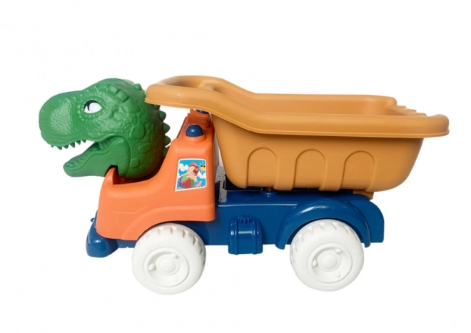 Dinosaur Sand Toy Set with Dump Truck and Bucket