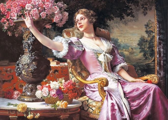 Puzzle 3000 pieces Woman in Purple Dress by W. Czachórski