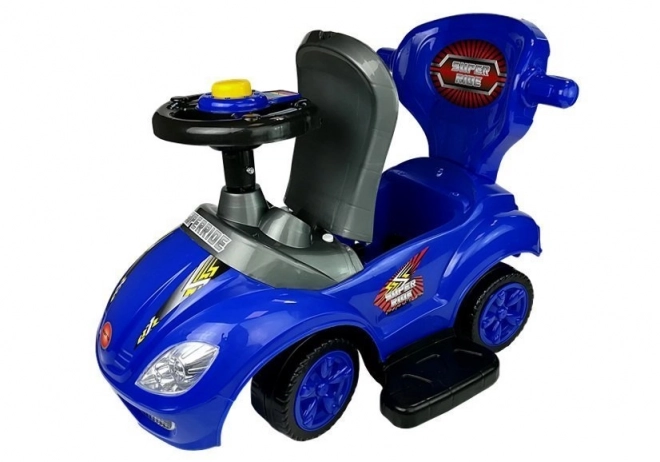 Mega Car 3v1 Push Ride Blue