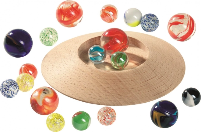 Glass Marbles with Playing Base