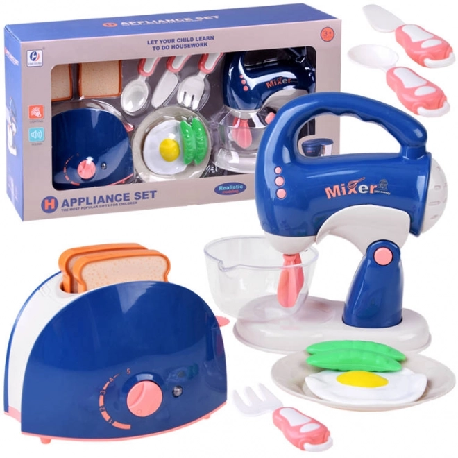 Kids Kitchen Accessory Set With Mixer And Toaster