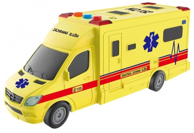 Ambulance with inertia and batteries with Czech voice