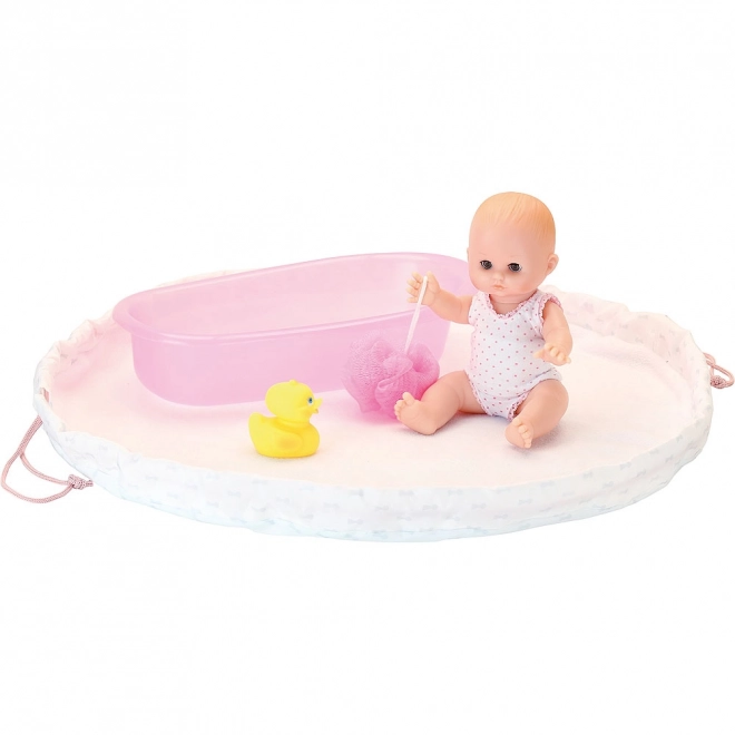 Petitcollin Bath Doll with Bath Accessories