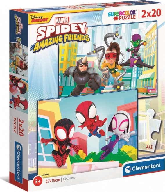 Clementoni Puzzle Spidey and Friends 2x20 Pieces