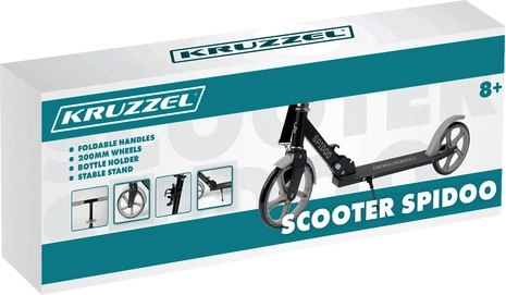 Folding city scooter for kids with large wheels (200 mm) – gray