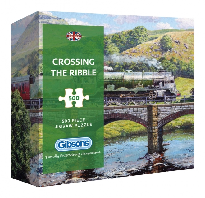 Gibsons Puzzle Ribblesdale Train Crossing 500 Pieces