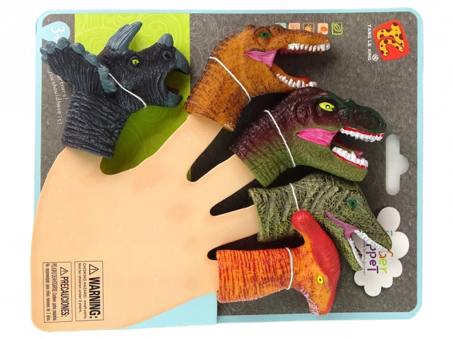 Colorful Dinosaur Finger Puppets Set