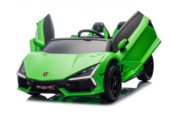 Elektrické auto lamborghini revuelto zelené