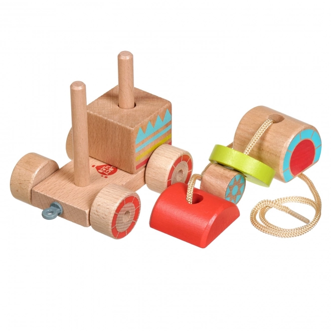 Lucy & Leo Wooden Pull-Along Train Puzzle