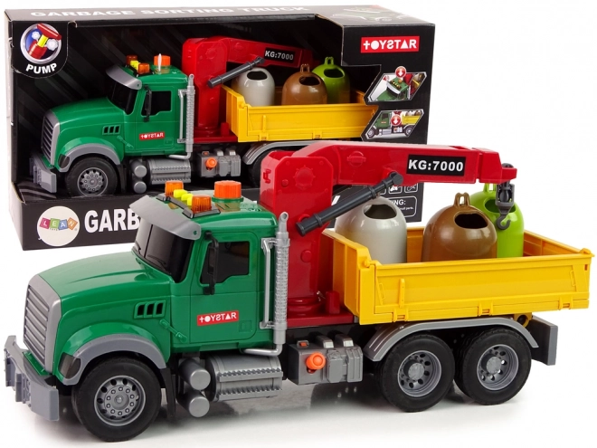 Garbage Truck with Crane and Sound Effects