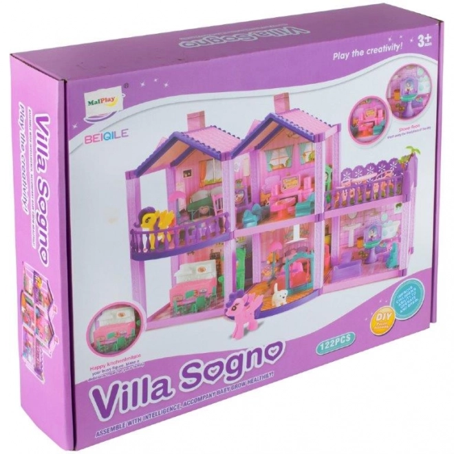 Dollhouse with Ponies Villa