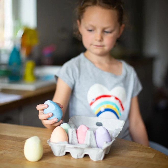 Colorful Egg-Shaped Chalk Set by Bigjigs Toys