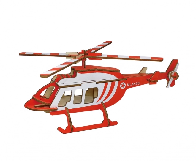 Woodcraft 3D Wooden Transport Helicopter Puzzle