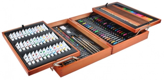 Comprehensive Painting Set in a Wooden Case