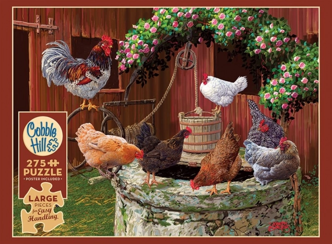 Cobble Hill Puzzle - Chickens Thriving XL 275 Pieces