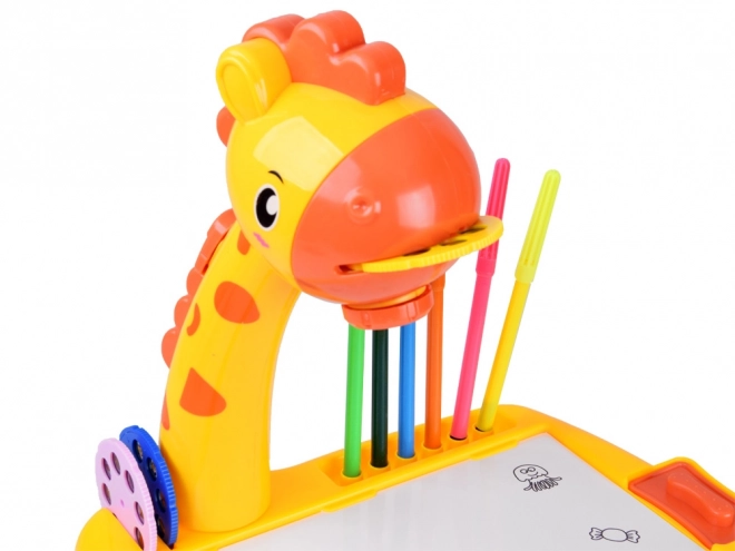 Cute Giraffe Projector and Drawing Set – Yellow