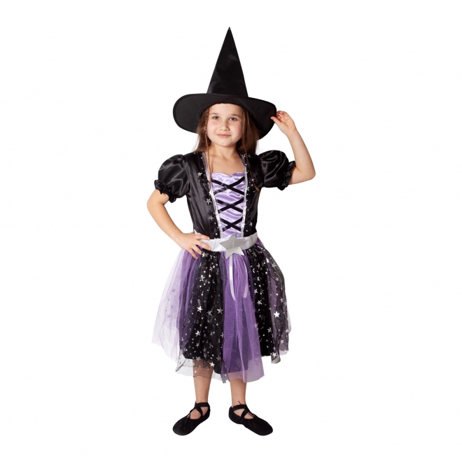 Children's Witch Costume Black-Purple