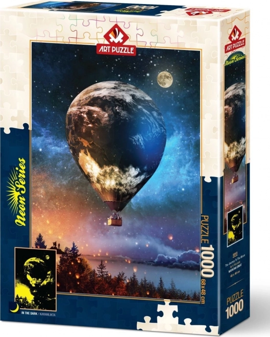 Glow in the Dark Moon Journey Puzzle 1000 Pieces