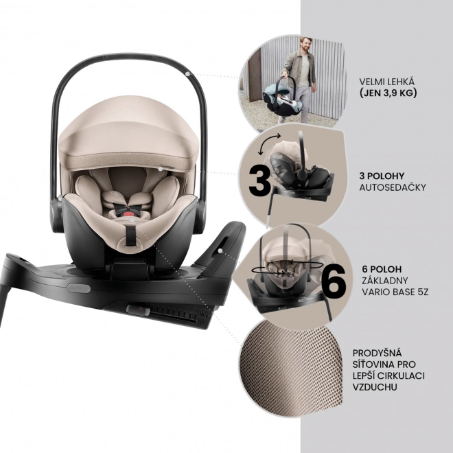 Stroller Set Smile 5Z with Baby-Safe Pro Car Seat and Vario Base in Dusty Rose