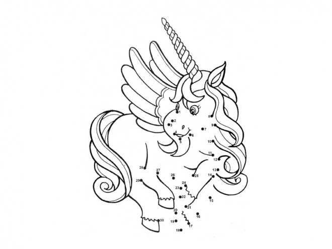 Unicorn Connect-the-Dots Coloring Book