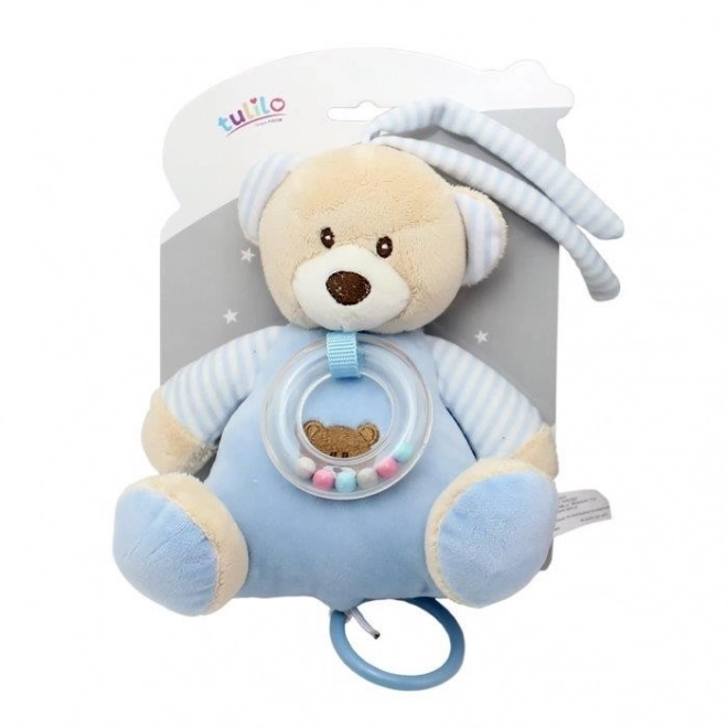 Musical Pull Teddy Bear - Blue