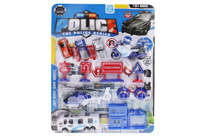 Pull Back Action Police Vehicles Set