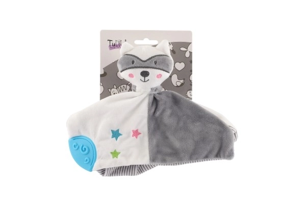 Raccoon Plush Baby Soother with Rattle