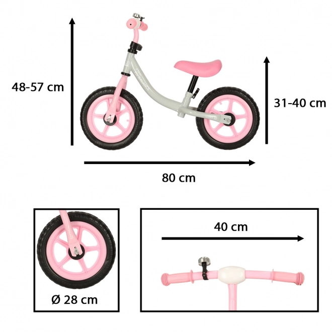 Trike Fix Balance Running Bike Gray Pink