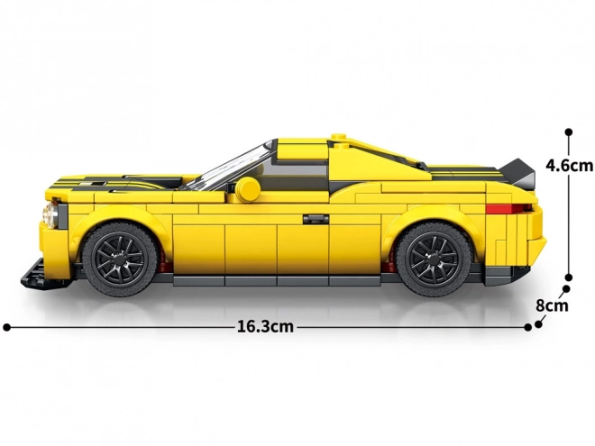 Yellow Sports Car Building Blocks Set