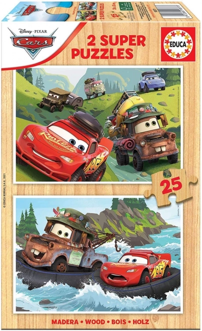Wooden Puzzles Cars from EDUCA 2x25 Pieces