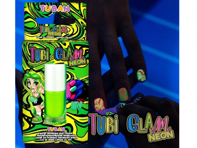Lak na nechty Tubi Glam - zelený neón