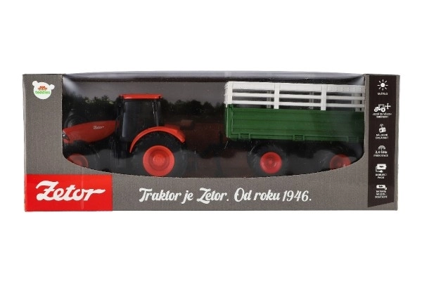 Remote Control Zetor Tractor with Trailer and Lights