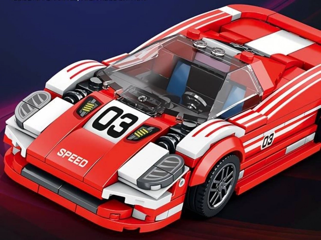 Red Sports Car Building Blocks Set