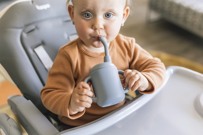 Silicone Sippy Cup 2-in-1 Old Pink