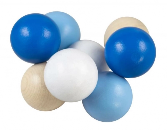 Wooden Beads on Blue String