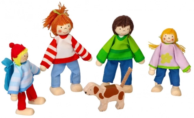 Goki Family On Vacation - Wooden Dolls For Dollhouse