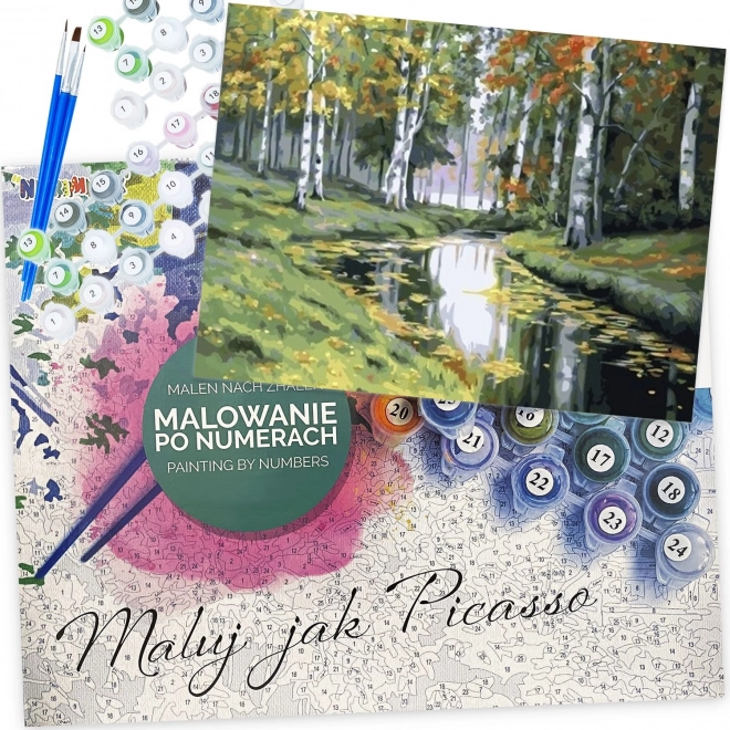 Birch Forest Paint by Numbers Canvas Kit