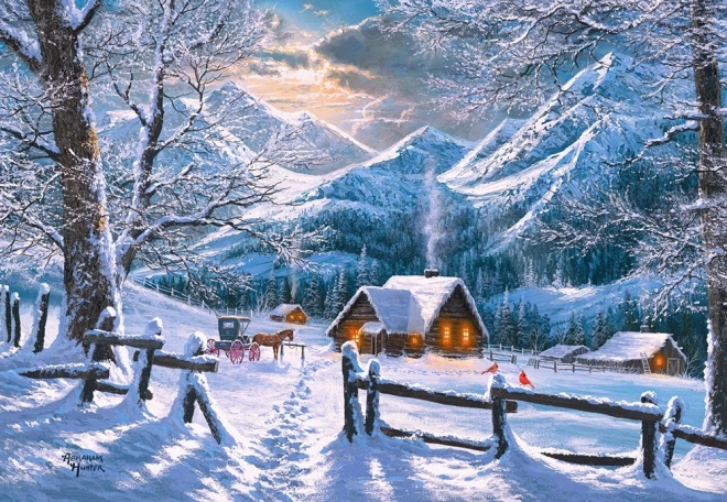 Snowy Morning Jigsaw Puzzle 1500 Pieces