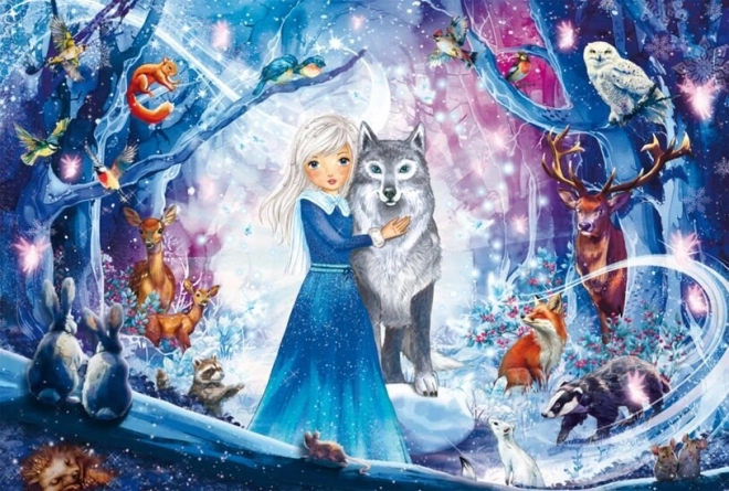 Princess in Snowy Forest Puzzle 100 Pieces