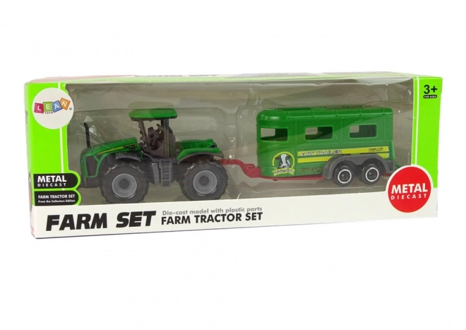 Green Tractor with Trailer