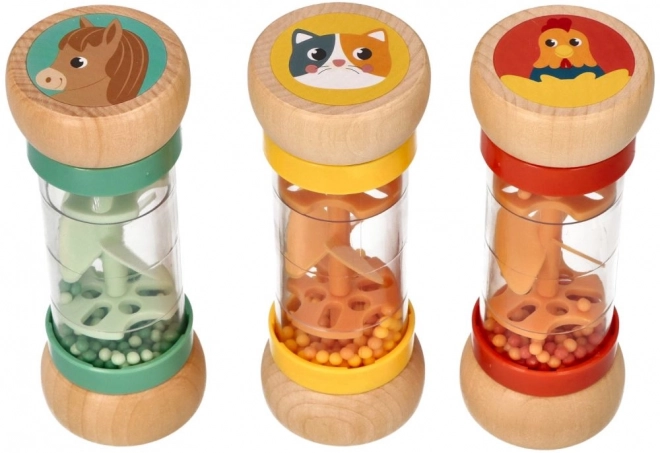 Wooden Rainmaker with Chicken by Adam Toys