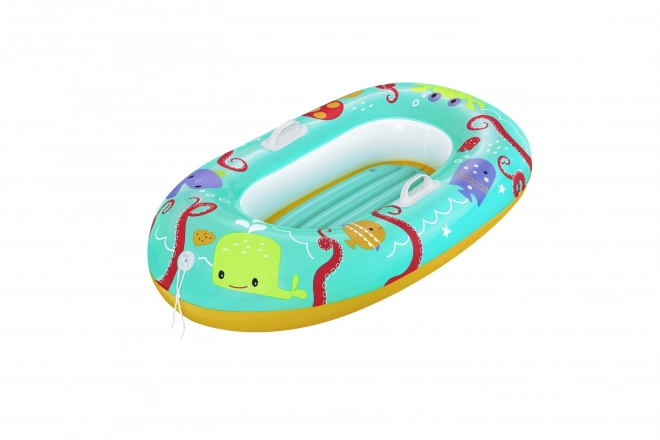 Inflatable Kids Boat with Marine Animal Design