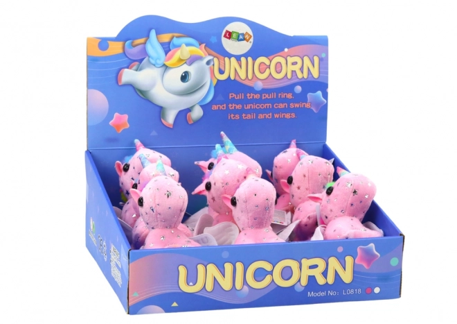 Pink Plush Unicorn Jumping Toy