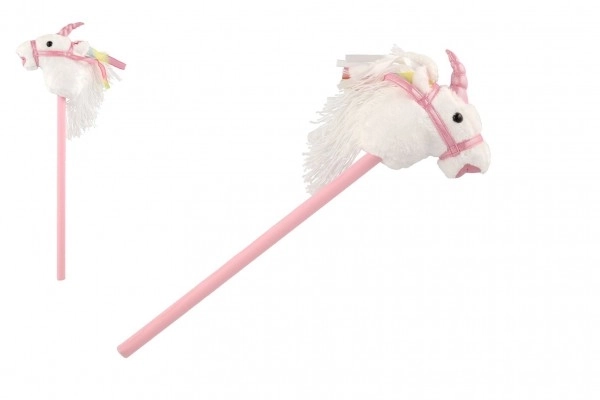 Plush Unicorn Stick Horse with Sound