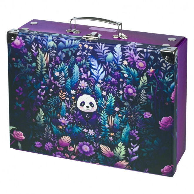 Foldable School Suitcase with Jungle Panda Design