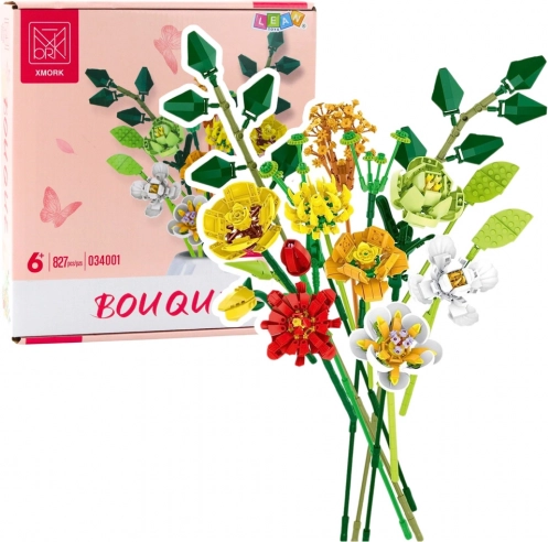 Kit de construction – bouquet de fleurs décoratif, 827 pièces