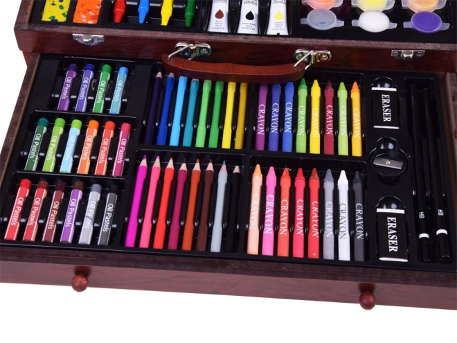 Artistic Wooden Suitcase Set for Kids