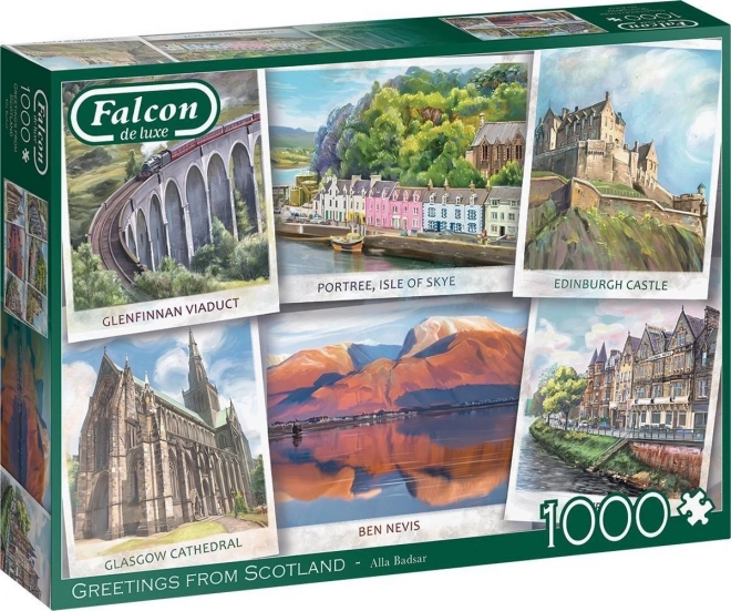 Falcon Puzzle Greetings from Scotland 1000 Pieces